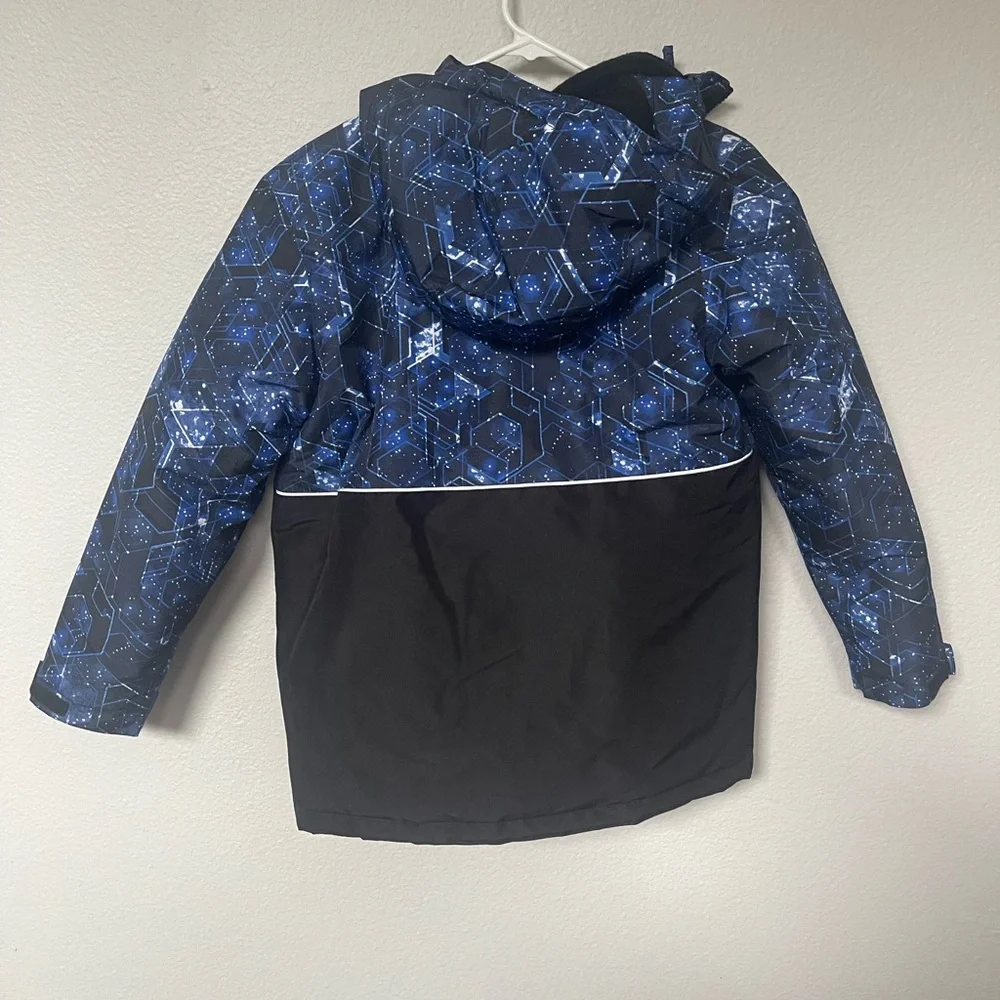 Ready for the snow New PLACE boy jacket size 10/12 blue/ black